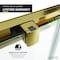 Anzzi 60 in. x 70 in. H Sliding Framed Shower Door in Brushed Gold w/ Tsunami Guard Tempered Clear Glass SD-AZ15-01BG - alternate 5